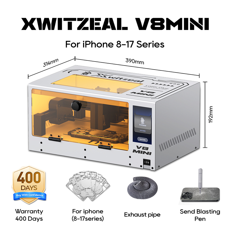 Electronics Repair Equipment - Xwitzeal ® V8 MINI Laser-Klebstoffentfernungsmaschine für