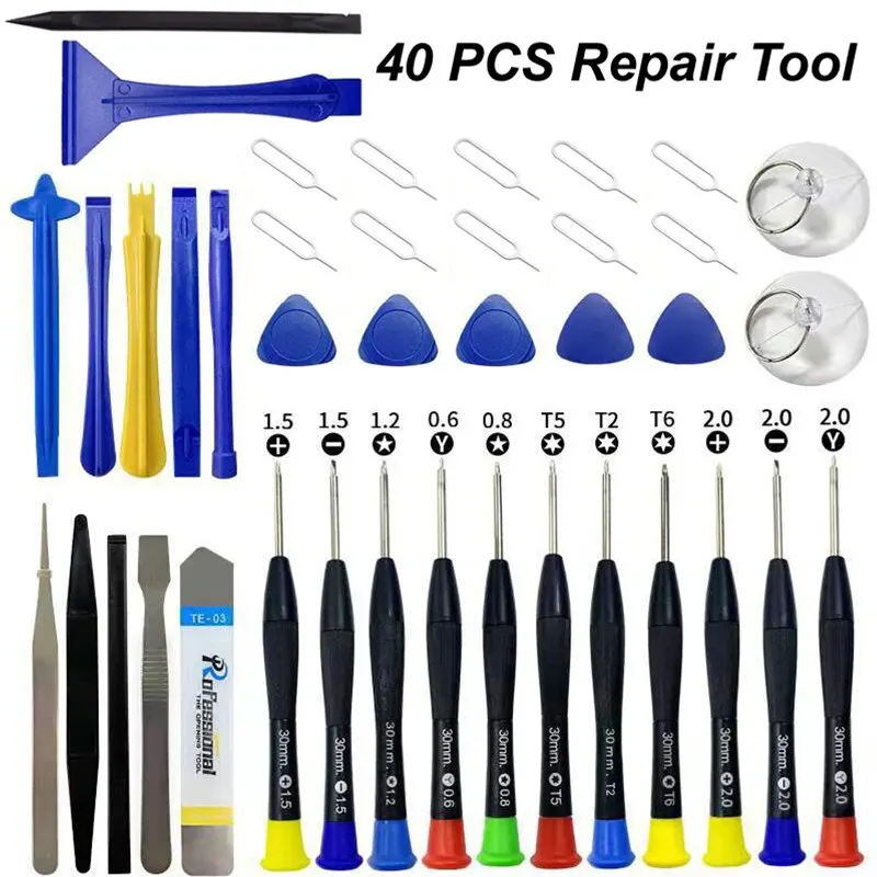 Electronics Repair Equipment - 40-in-1-Reparaturwerkzeuge für Mobiltelefone, Zerlegen, Reparaturset für