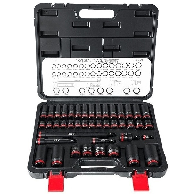 Electronics Repair Equipment - 43-teiliger 1/2-Zoll-Steckschlüsselsatz mit verlängerten Sechskant-Steckschlüsseln für